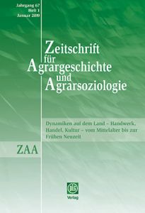 Zeitschrift für Agrargeschichte und Agrarsoziologie 1/2019