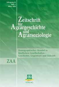 Zeitschrift für Agrargeschichte und Agrarsoziologie 1/2013