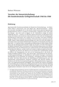 Vorreiter der Intensivtierhaltung: Die bundesdeutsche Geflügelwirtschaft 1948 bis 1980