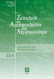 Zeitschrift für Agrargeschichte und Agrarsoziologie 2/2019