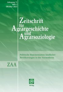Zeitschrift für Agrargeschichte und Agrarsoziologie 2/2023